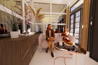 do realistic 3d interior design and enscape rendering from sketchup