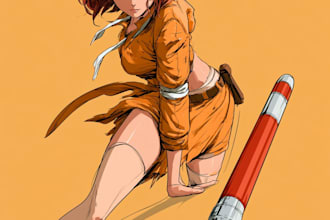 illustrate your anime character with a unique style