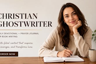 christian ghostwriting daily devotional book writer prayer journal kindle cover