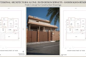 do professional autocad architectural drawing civil drawings