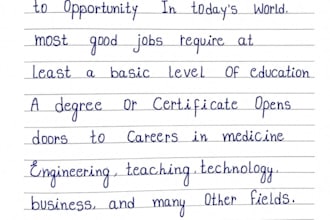 write handwritten notes for projects and brand