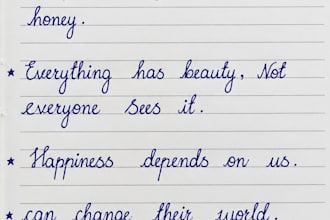 write handwritten notes for projects and brand