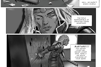 illustrate manga pages, webtoon panels and comic pages