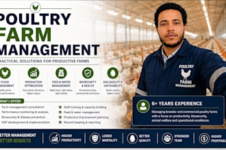 provide poultry farm management and consulting services