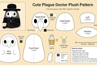 create a custom plush sewing pattern for plush toy production