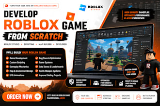 develop roblox game from scratch roblox studio scripting map builder developer
