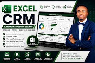 create an excel CRM customer management and sales tracking system
