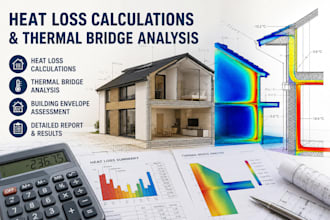 perform heat loss calculations and thermal bridge analysis