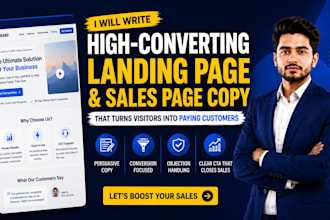 write high converting landing page and sales page copy that sells