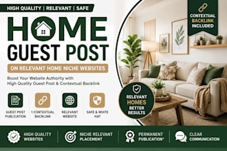 publish a guest post on home and lifestyle websites