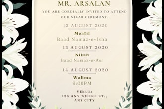 be your creative invitation card designer for all events