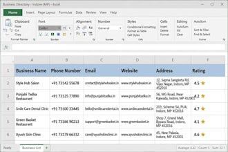 do google maps lead generation and data entry in excel