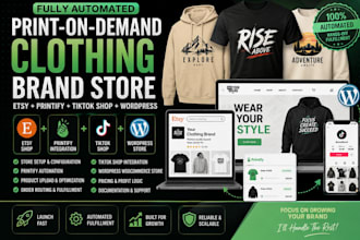 setup etsy printify tiktok shop wordpress pod automation for clothing brands