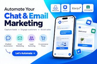 automate setup manychat chatbot uchat social media omnisend klaviyo automation