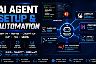 setup fix open claw hermes ai agent jarvis ai claude code mcp automation ubuntu