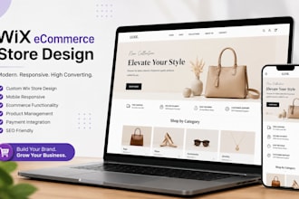 build wix website design, wix website redesign, wix ecommerce, wix online store