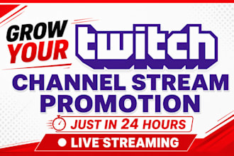 organically boost your twitch channel and increase your live viewers , chatters