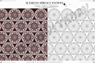 create seamless surface pattern designs for textiles and fabric