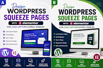 design wordpress squeeze pages with elementor for lead capture and email signups