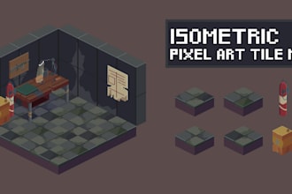make isometric pixel art tile map for your game project