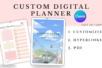 design custom digital planner, notebook, and journal in canva