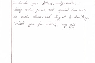 handwrite your letters notes and documents