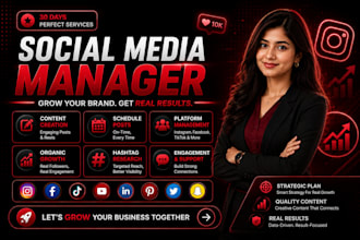 manage your social media, create content and design posts