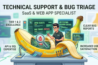 provide tier 1 and tier 2 technical support and bug triage for your saas