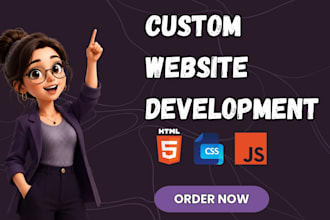 design a modern responsive website in HTML , CSS and js