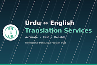 write and translate english and urdu content professionally