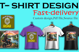 create graphic and typographical t shirt designs