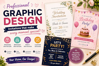 design custom birthday party and invitation cards
