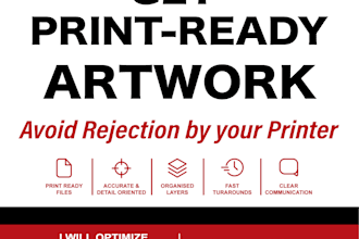 print ready files and prepare artwork for professional printing