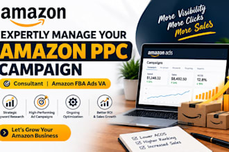 expertly manage your amazon ppc campaign consultant amazon fba ads VA