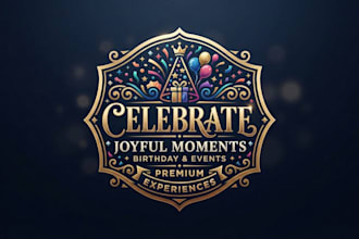 design a fun birthday logo for your event brand