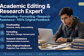 proofread and provide research assistance