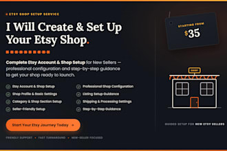 create and set up your etsy shop