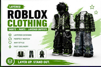 design roblox clothing, outfits, shirts, pants and layered clothing