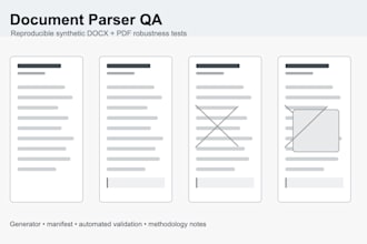 test your document parser with reproducible docx and PDF QA cases
