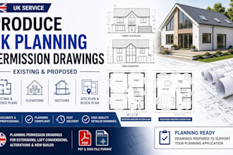 produce UK planning permission drawings existing and proposed