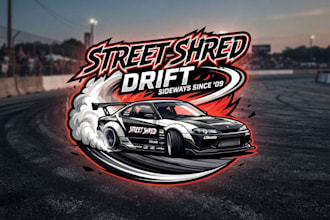 design a dynamic drift logo for your brand