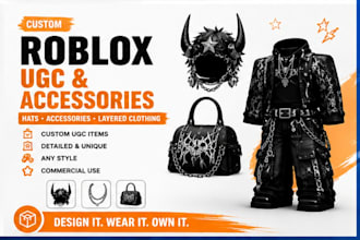 create custom roblox ugc items, accessories, hats and layered clothing