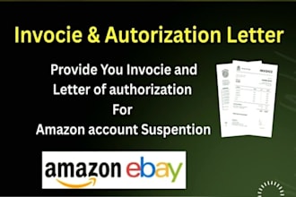 provide you authorization letter for amazon and ebay