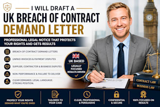 draft a UK breach of contract demand letter or legal notice