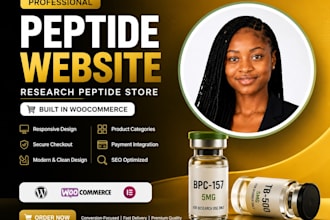 build peptide website peptide store supplement website wordpress peptide samrs