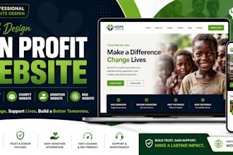 develop nonprofit website for charity, events, donation using wordpress