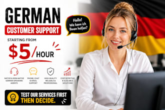 provide german customer support service
