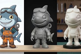 create 3d toy characters, action figure, collectible toys and figurines