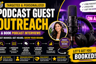 targeted podcast guest outreach and book podcast interviews