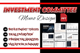 investment committee memo design, investment analysis, deal review, vc services